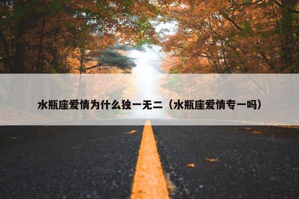水瓶座爱情为什么独一无二（水瓶座爱情专一吗）