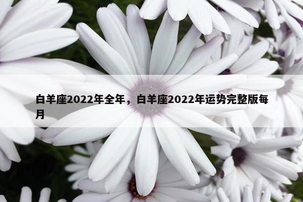 白羊座2022年全年，白羊座2022年运势完整版每月