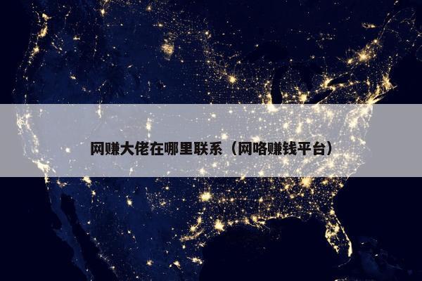 网赚大佬在哪里联系（网咯赚钱平台）