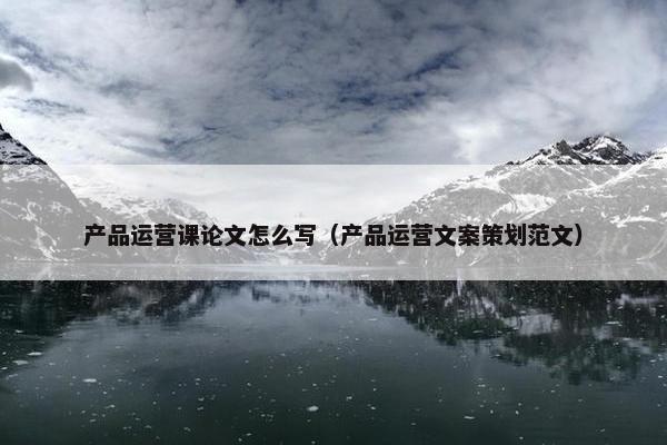 产品运营课论文怎么写（产品运营文案策划范文）