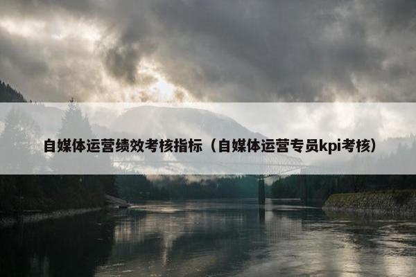 自媒体运营绩效考核指标（自媒体运营专员kpi考核）