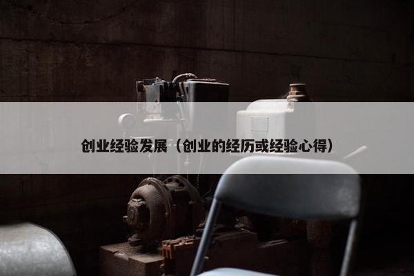 创业经验发展（创业的经历或经验心得）