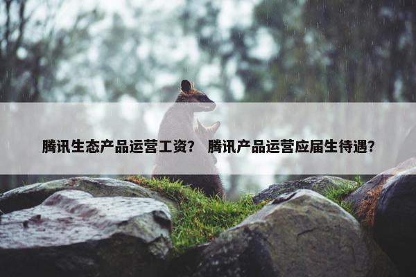 腾讯生态产品运营工资？ 腾讯产品运营应届生待遇？