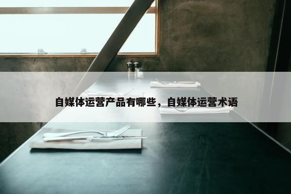 自媒体运营产品有哪些，自媒体运营术语