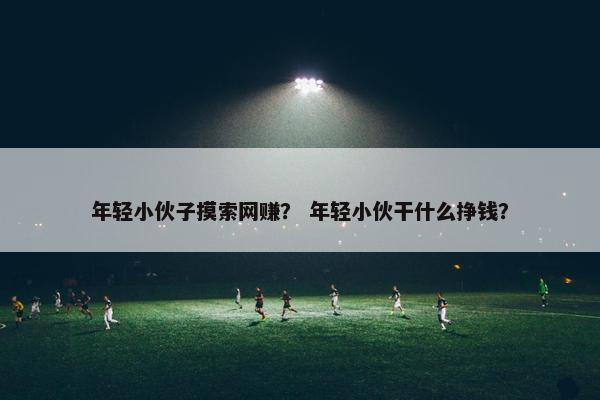 年轻小伙子摸索网赚？ 年轻小伙干什么挣钱？