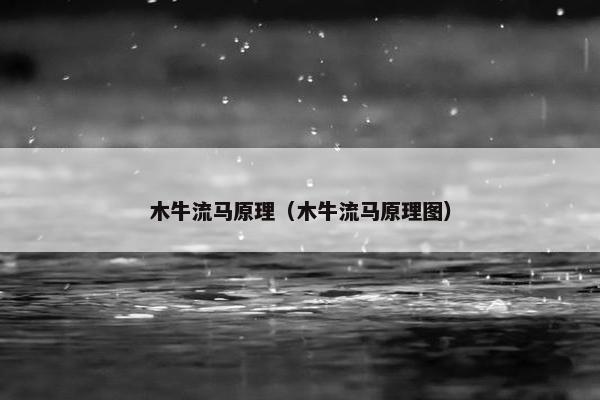 木牛流马原理（木牛流马原理图）