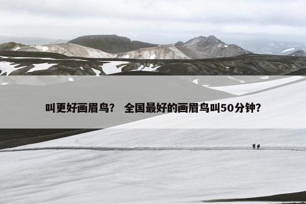叫更好画眉鸟？ 全国最好的画眉鸟叫50分钟？
