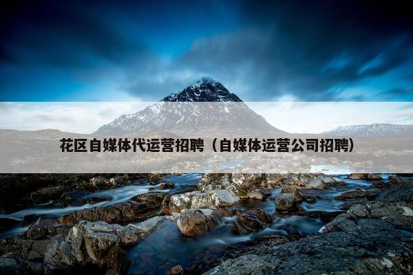 花区自媒体代运营招聘（自媒体运营公司招聘）