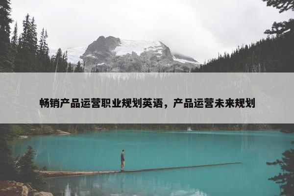 畅销产品运营职业规划英语，产品运营未来规划