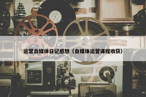 运营自媒体日记感想（自媒体运营课程收获）