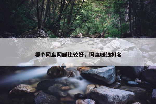 哪个网盘网赚比较好，网盘赚钱排名