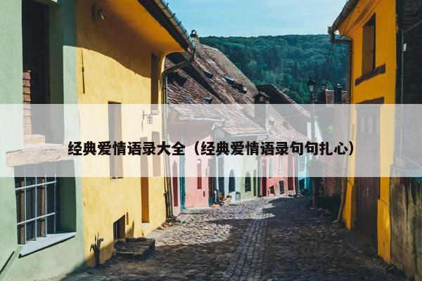 经典爱情语录大全（经典爱情语录句句扎心）