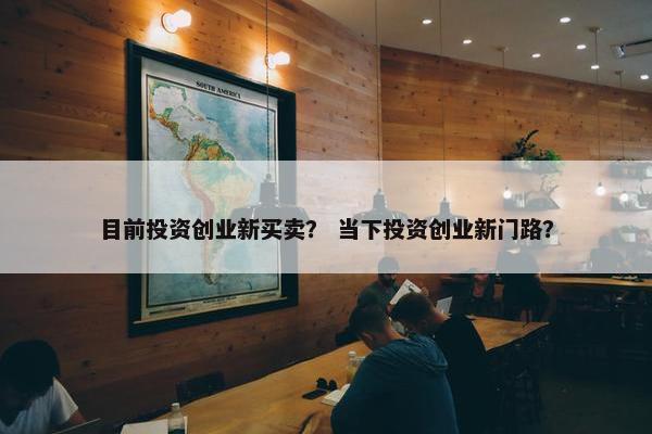 目前投资创业新买卖？ 当下投资创业新门路？