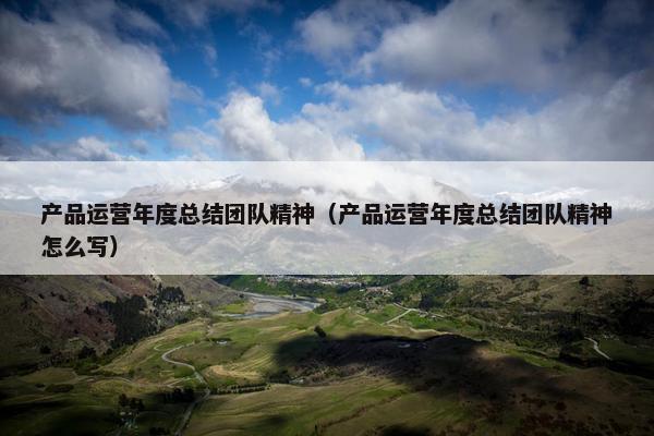 产品运营年度总结团队精神（产品运营年度总结团队精神怎么写）