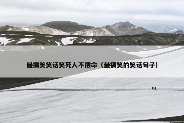 最搞笑笑话笑死人不偿命（最搞笑的笑话句子）
