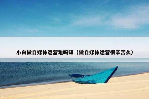 小白做自媒体运营难吗知（做自媒体运营很辛苦么）