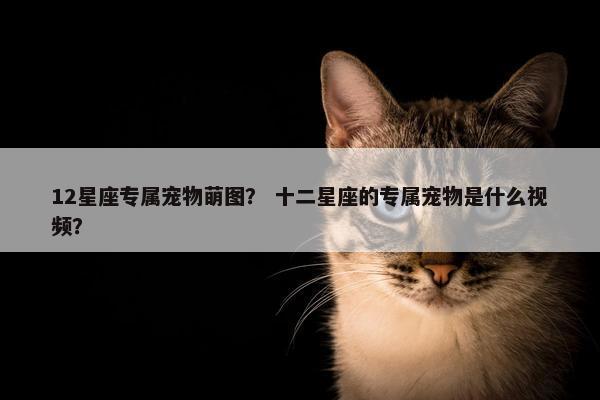 12星座专属宠物萌图？ 十二星座的专属宠物是什么视频？