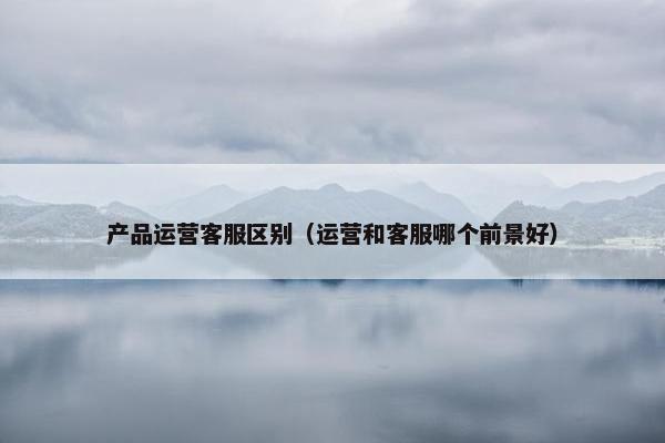 产品运营客服区别（运营和客服哪个前景好）