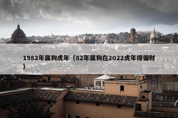 1982年属狗虎年（82年属狗在2022虎年得偏财）