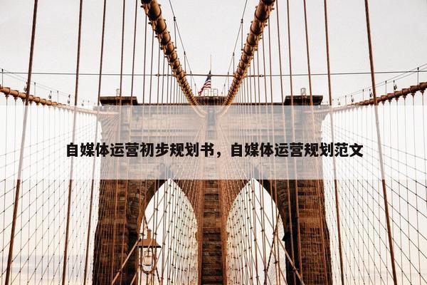 自媒体运营初步规划书,自媒体运营规划范文 自媒体运营初步规划书,自媒体运营规划范文