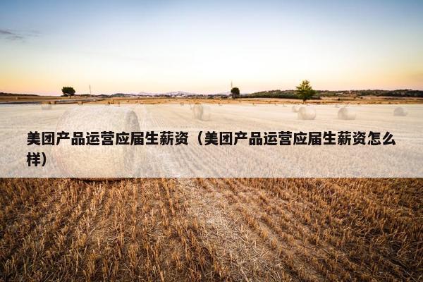 美团产品运营应届生薪资（美团产品运营应届生薪资怎么样）