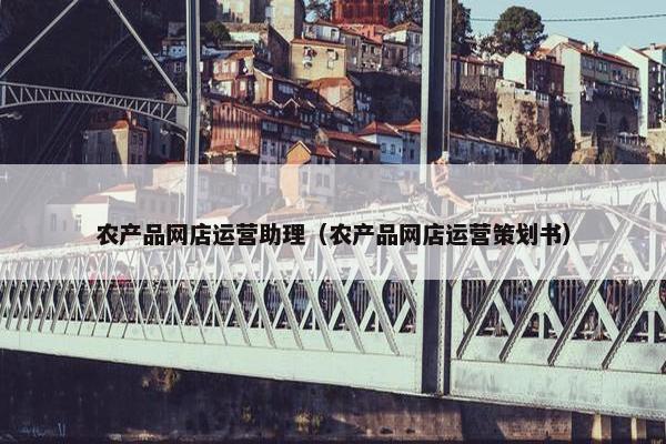 农产品网店运营助理(农产品网店运营策划书) 农产品网店运营助理(农产品网店运营策划书)