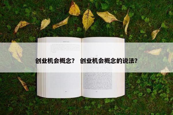 创业机会概念？ 创业机会概念的说法？