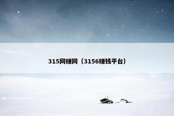 315网赚网（3156赚钱平台）