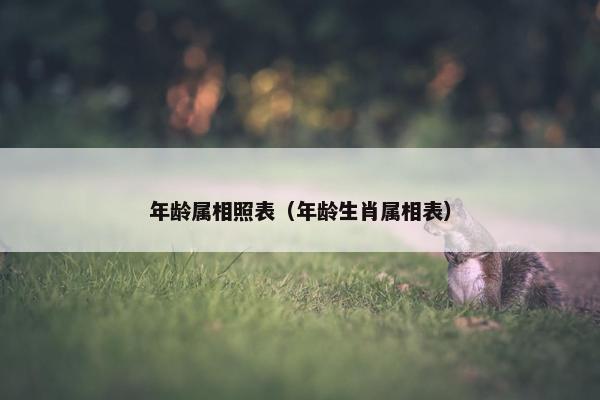 年龄属相照表（年龄生肖属相表）