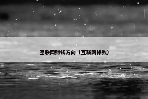 互联网赚钱方向(互联网挣钱) 互联网赚钱方向(互联网挣钱)