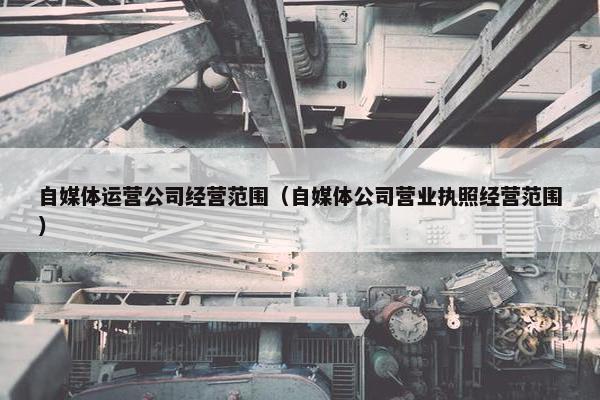 自媒体运营公司经营范围（自媒体公司营业执照经营范围）