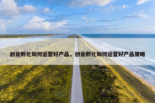 创业孵化如何运营好产品，创业孵化如何运营好产品策略