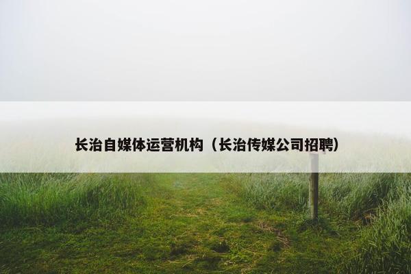 长治自媒体运营机构（长治传媒公司招聘）