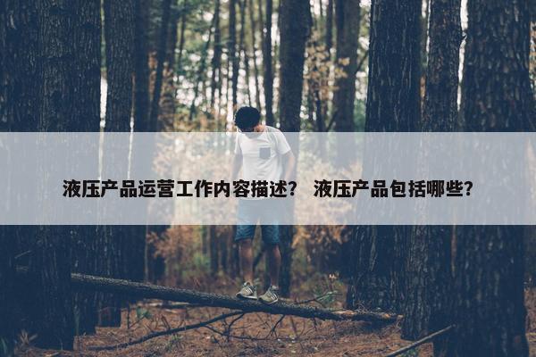 液压产品运营工作内容描述？ 液压产品包括哪些？