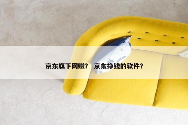 京东旗下网赚？ 京东挣钱的软件？