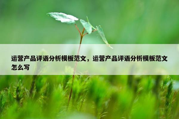 运营产品评语分析模板范文，运营产品评语分析模板范文怎么写