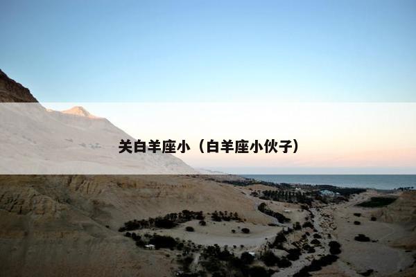 关白羊座小(白羊座小伙子) 关白羊座小(白羊座小伙子)