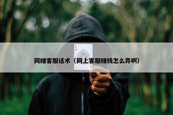 网赚客服话术（网上客服赚钱怎么弄啊）