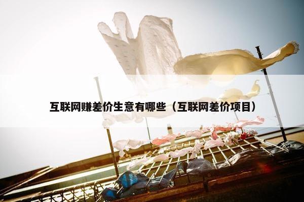 互联网赚差价生意有哪些（互联网差价项目）