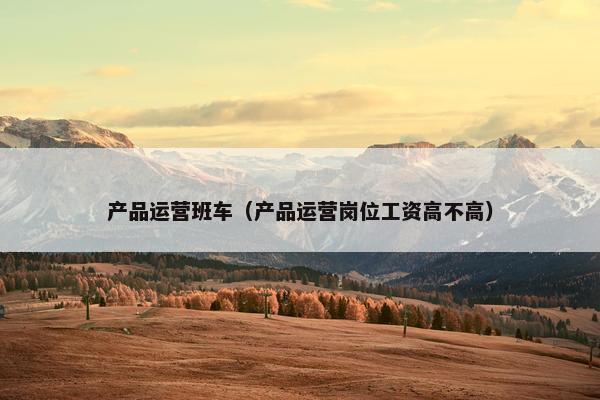 产品运营班车（产品运营岗位工资高不高）