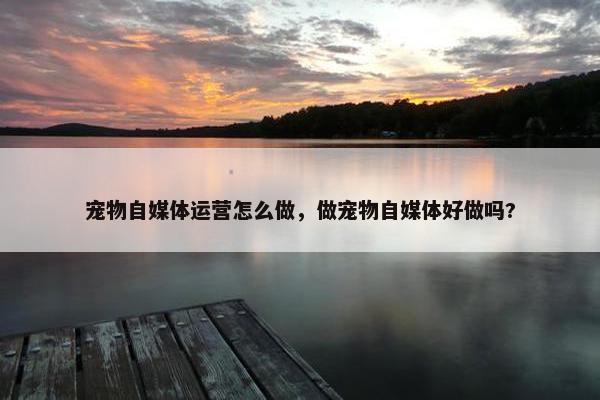 宠物自媒体运营怎么做,做宠物自媒体好做吗? 宠物自媒体运营怎么做,做宠物自媒体好做吗?