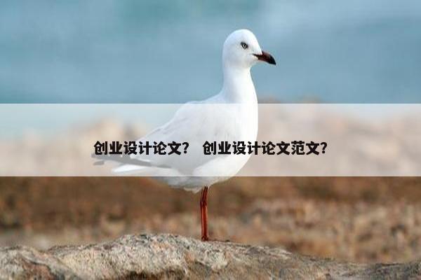 创业设计论文？ 创业设计论文范文？
