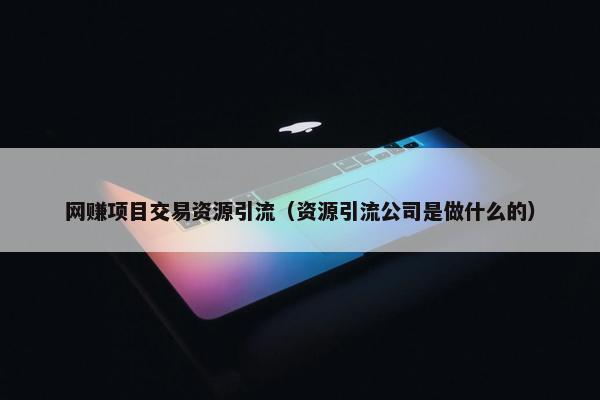 网赚项目交易资源引流（资源引流公司是做什么的）