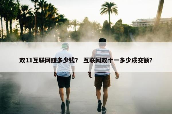 双11互联网赚多少钱？ 互联网双十一多少成交额？