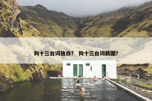 狗十三台词独白？ 狗十三台词截图？
