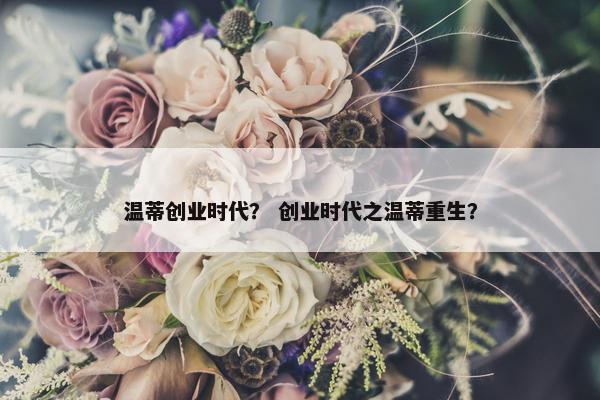 温蒂创业时代？ 创业时代之温蒂重生？