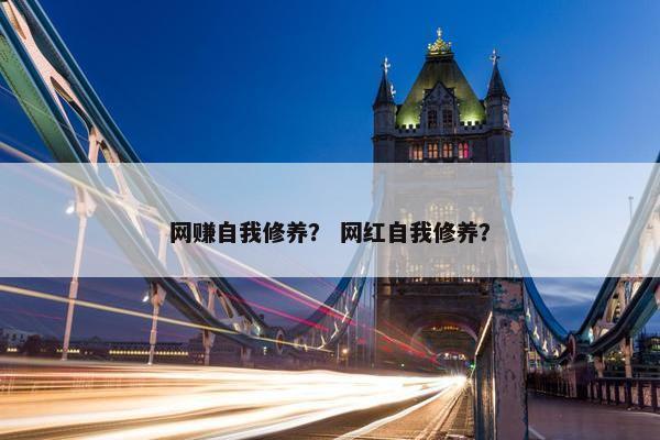 网赚自我修养？ 网红自我修养？