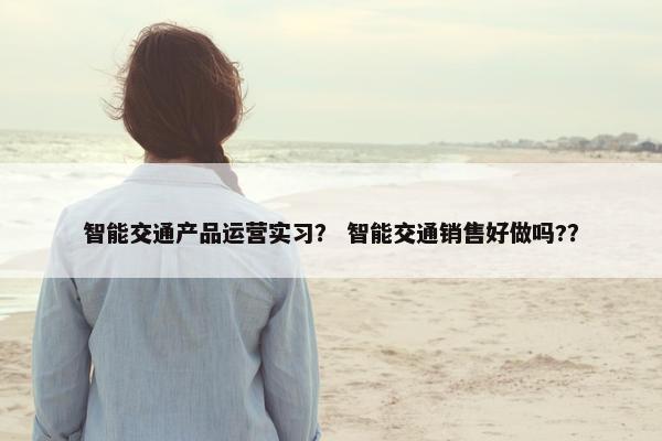 智能交通产品运营实习？ 智能交通销售好做吗?？