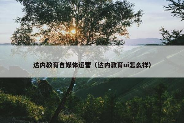 达内教育自媒体运营（达内教育ui怎么样）