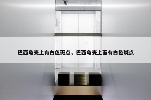 巴西龟壳上有白色斑点，巴西龟壳上面有白色斑点